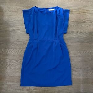 Eliza J Women's Royal Blue Short Sleeve Knee Length Party Cocktail Dress Size 10